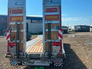 Remorca trailer fix 3 axe cu rampe transport utilaje Fliegl DTS 300 — miniatura 7