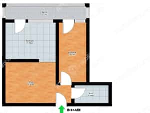 Apartament cu 2 camere si balcon in zona Calea Surii Mici din Sibiu — miniatura 3
