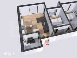 Apartament 3 camere, 71 mp, decomandat - Zona 22 Decembrie 1989 — miniatura 4