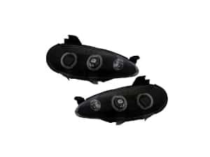 Set faruri Mazda Mx-5 (Nb), 2001-03.2005, stanga+dreapta, Tuning, Fata, tip bec H1+H1; manual; negru, transparent; tuning; Omologare: SAE,