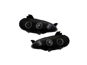 Set faruri Mazda Mx-5 (Nb), 2001-03.2005, stanga+dreapta, Tuning, Fata, tip bec H1+H1; manual; negru, transparent; tuning; Omologare: SAE, — miniatura 2