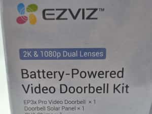 EZVIZ EP3x pro +Chime CH1, sonerie 2K cu cameră cu panou solar, sonerie video cu lentilă dublă, SIGILATA — miniatura 3