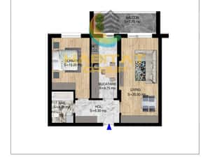Pallady 2 camere decomandat 62 mp la 15 min.metrou N.Teclu — miniatura 4