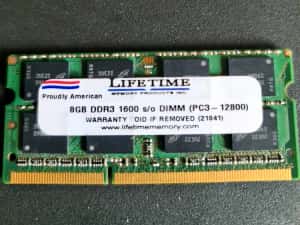 Memorie Laptop Gaming 8GB DDR3 PC3-12800S 1600 CL11 1.5V
