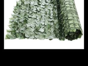 Gard rulou artificial verde cu frunze iedera 300x100cm protectie vant/ soare — miniatura 9