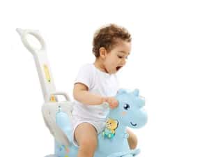 Balansoar 3 in 1 cu maner parental Nichiduta Unicorn Blue — miniatura 9