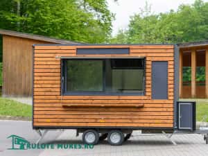 Rulota comerciala,CAFENEA,FAST FOOD, food truck, MODERN ,UNIC ,lemn !! — miniatura 4