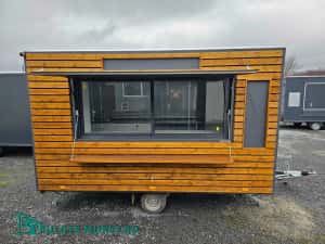 Rulota comerciala,CAFENEA,FAST FOOD, food truck, MODERN ,UNIC ,lemn !! — miniatura 5