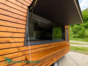 Rulota comerciala,CAFENEA,FAST FOOD, food truck, MODERN ,UNIC ,lemn !! — miniatura 8
