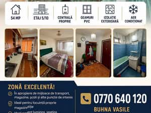 Podu ros - rest cotnari - 2 camere - etaj intermediar - fara risc