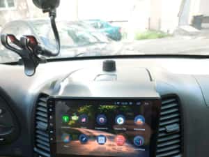 Navigatie Android Hyundai Santa Fe Waze YouTube GPS BT Casetofon — miniatura 1