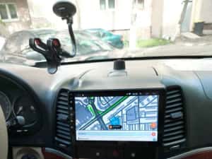 Navigatie Android Hyundai Santa Fe Waze YouTube GPS BT Casetofon — miniatura 10