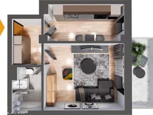 Direct Dezvoltator – 1 cameră tip 1C – B Home Residence fără comision