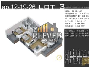 Ap 3 cam Decomandat – 85mp – Zona Pallady – Comision 0% — miniatura 4