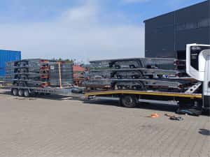 New 2026 Trailer auto 4m - 5m-6m-8,5m Platforma Slep Remorca Auto Noi — miniatura 1