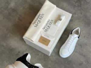 Adidasi Mcqueen Crystal albi negri — miniatura 4