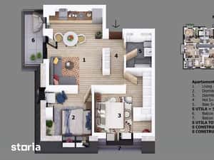 Apartament 3 camere | Str Ion Creanga | 700m DN1 | — miniatura 6