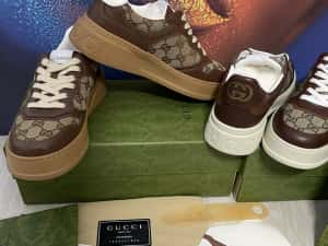 Adidasi Gucci GG piele naturala 100% Full Box colectie noua — miniatura 3