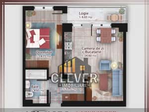 Ap 2 camere | Etaj 7 | Comision 0 |  12 min Metrou Teclu — miniatura 4