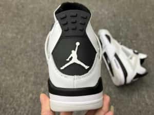 Adidasi JORDAN 4 Retro Military Black - Produs NOU PREMIUM din Piele — miniatura 4