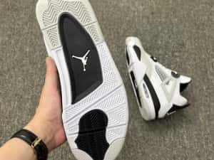 Adidasi JORDAN 4 Retro Military Black - Produs NOU PREMIUM din Piele — miniatura 5
