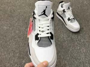 Adidasi JORDAN 4 Retro Military Black - Produs NOU PREMIUM din Piele — miniatura 9