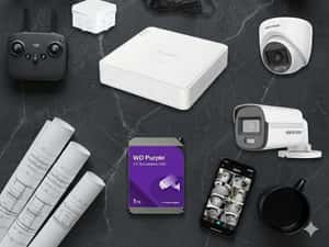 Pachet Premium Supraveghere 4 Camere 3K HIKVISION, DVR... — miniatura 3