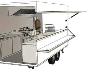Rulote comerciale profesionale FAST FOOD,food truck, proiectare 3D — miniatura 2
