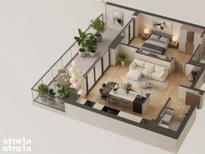 2 camere cu balcon de 18,5 mp, KronenPark Pipera Voluntari
