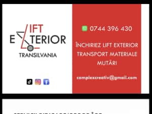 Inchiriez Lift Exterior pentru materiale si Transport marfa cu 3,5T — miniatura 3