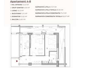 Apartament 2 camere, 83.36 mp, ansamblu 0% Comision Achizitie, Calea S — miniatura 3