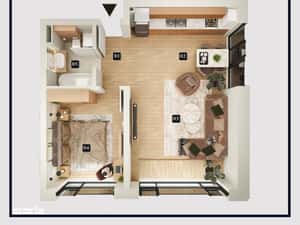 2 camere modern | open space sau decomandat | spatios | West Avenue — miniatura 4