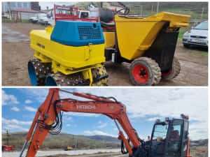 Inchiriez Excavator 2.8t 3.5t 8.5 t Cilindru Compactor Picon Demolari