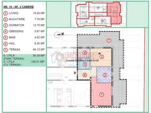 Popesti Leordeni - 2 camere cu 46mp terasa — miniatura 4