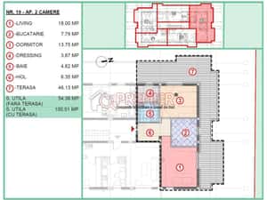 Popesti Leordeni - 2 camere cu 46mp terasa — miniatura 4