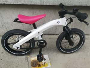 Bicicletă copii BMW Kidsbike 14 Zoll 2 in 1 alb perlat model 2021 — miniatura 2