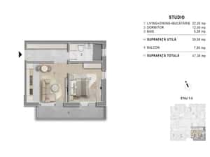 Metrou Berceni - Garsoniera 41mp - bloc boutique 2027 — miniatura 5
