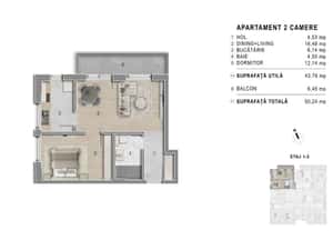 Metrou Berceni - Garsoniera 41mp - bloc boutique 2027 — miniatura 6