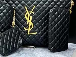 Geanta Ysl Maxy,logo metalic auriu,portofel simplu atasat, saculet — miniatura 7