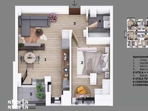 Apartament 2 camere strada Ion Creanga Otopeni