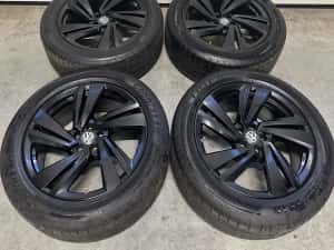 Jante NOI 20 ORIGINALE VW Touareg III Vara 285/45/20 CR R-Line Nevada — miniatura 6