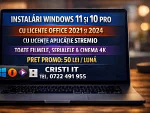 Instalari WINDOWS 11*10 LICENTE DRIVERE TV STREMIO FILME SERIALE 4K OFERTA Office24 Imprimanta JOCURI SITE la domiciliul clientului — miniatura 3