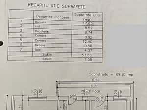 Vand apartament 2 camere, decomandat, 60mp (balcon inclus) — miniatura 1
