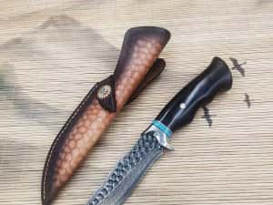 Cutit Imperial Dragon Scale, forjare manuala, teaca piele — miniatura 2