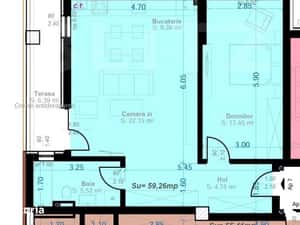 Apartament 2 Camere Open-Space | Terasa 28 mp | Zona Aradului — miniatura 4