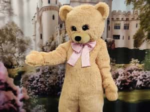 Mascot Urs Teddy din Blană Lux – Costum Premium pentru Evenimente — miniatura 7