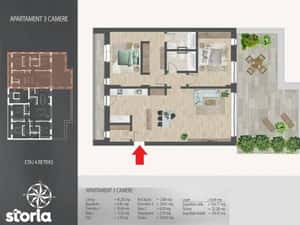 APARTAMENT CU 3 CAMERE | 156 mp | SECTOR 3, THEODOR PALLADY — miniatura 4