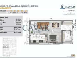 Garsoniera cu zona de dormit separata — miniatura 3