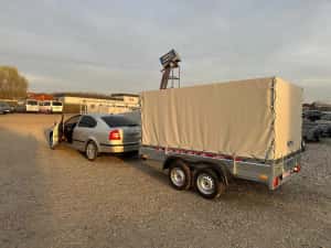 Remorca auto 750 kg Produs in Romania ,RAR cadou,2 AXE — miniatura 5