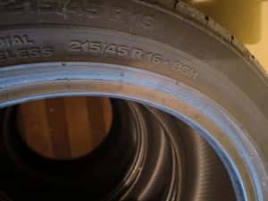 215 45 16,câte 4buc vară Bridgestone și Continental, 6mm — miniatura 8